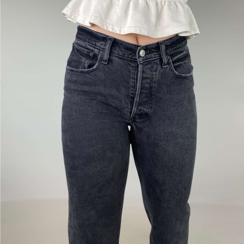 ABERCROMBIE & FITCH The 90s Baggy Low Rise Denim Jeans Casual Black - Picture 2 of 6